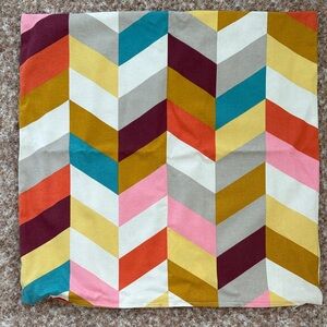 Colorful Chevron Patterned Cushion Cover 20x20 in